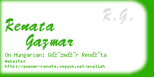 renata gazmar business card